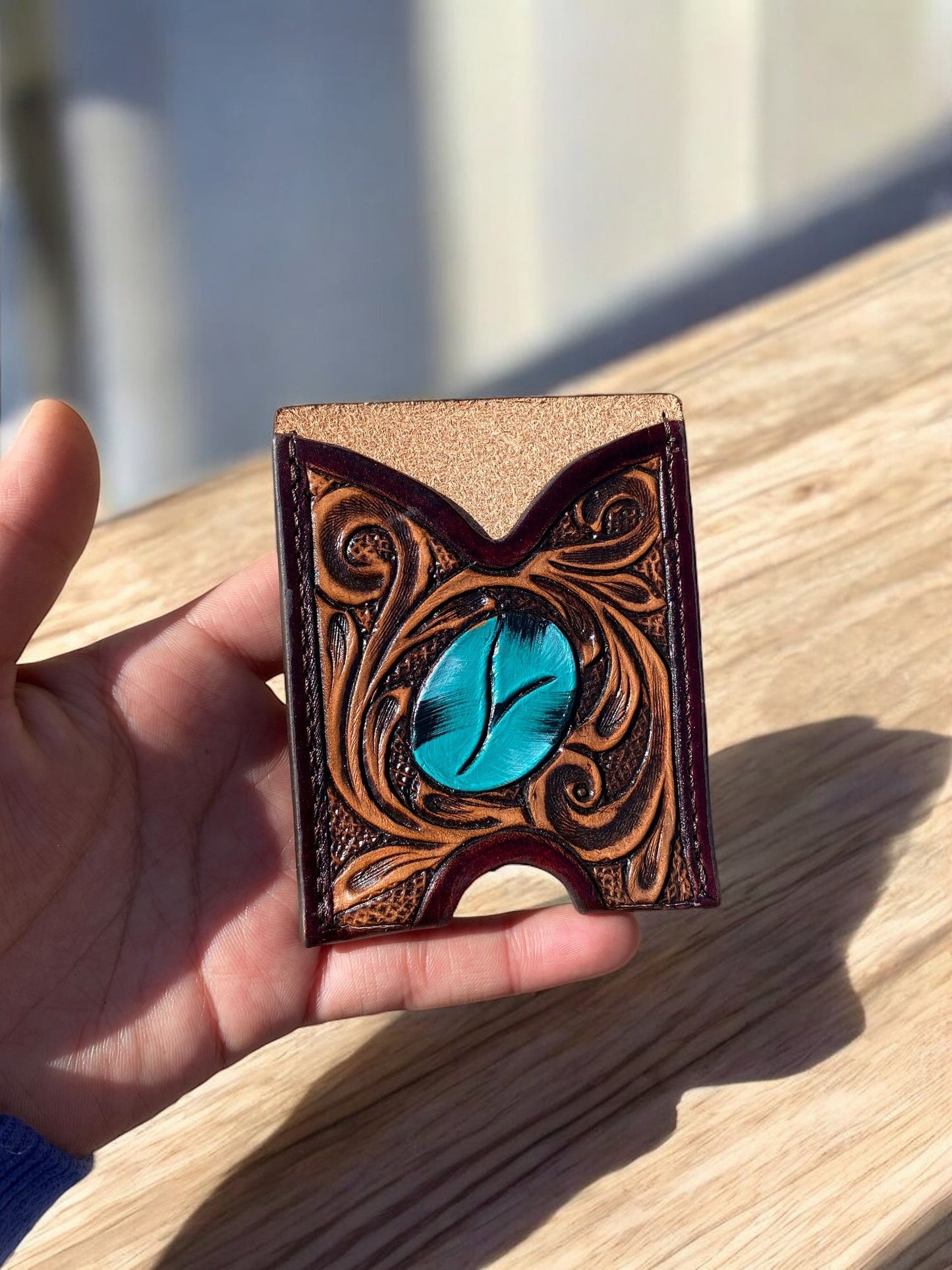 Mini Leather credit card wallet