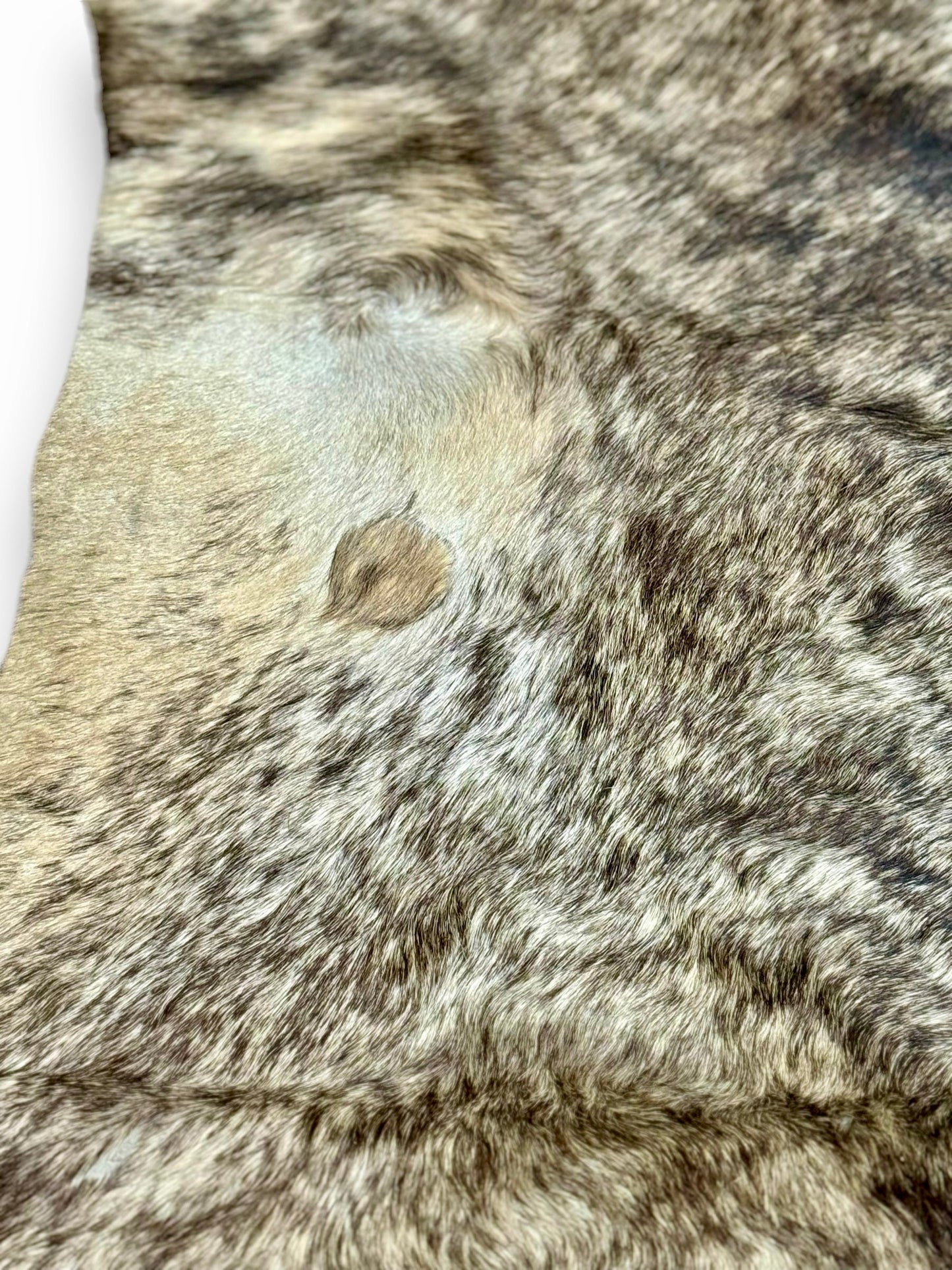 Exotic Grey Brindle Tri-Color - Exact Cowhide - EX5