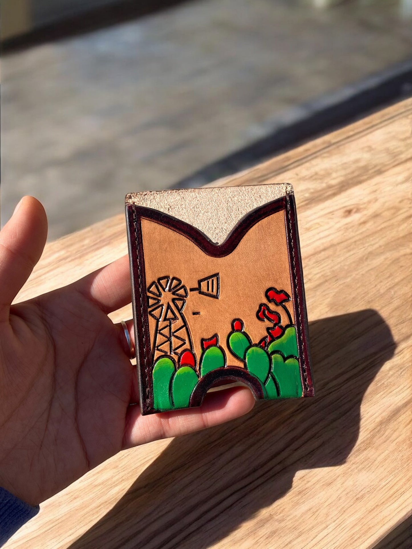 Mini Leather credit card wallet