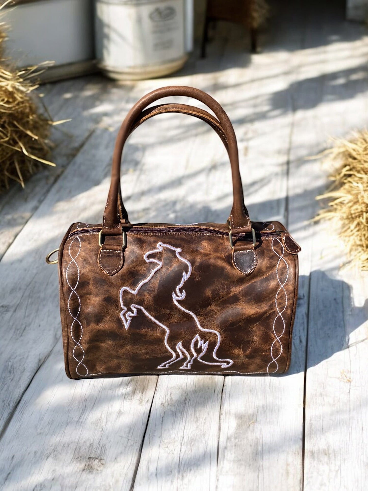 Horse Vintage Leather Speedy Bag