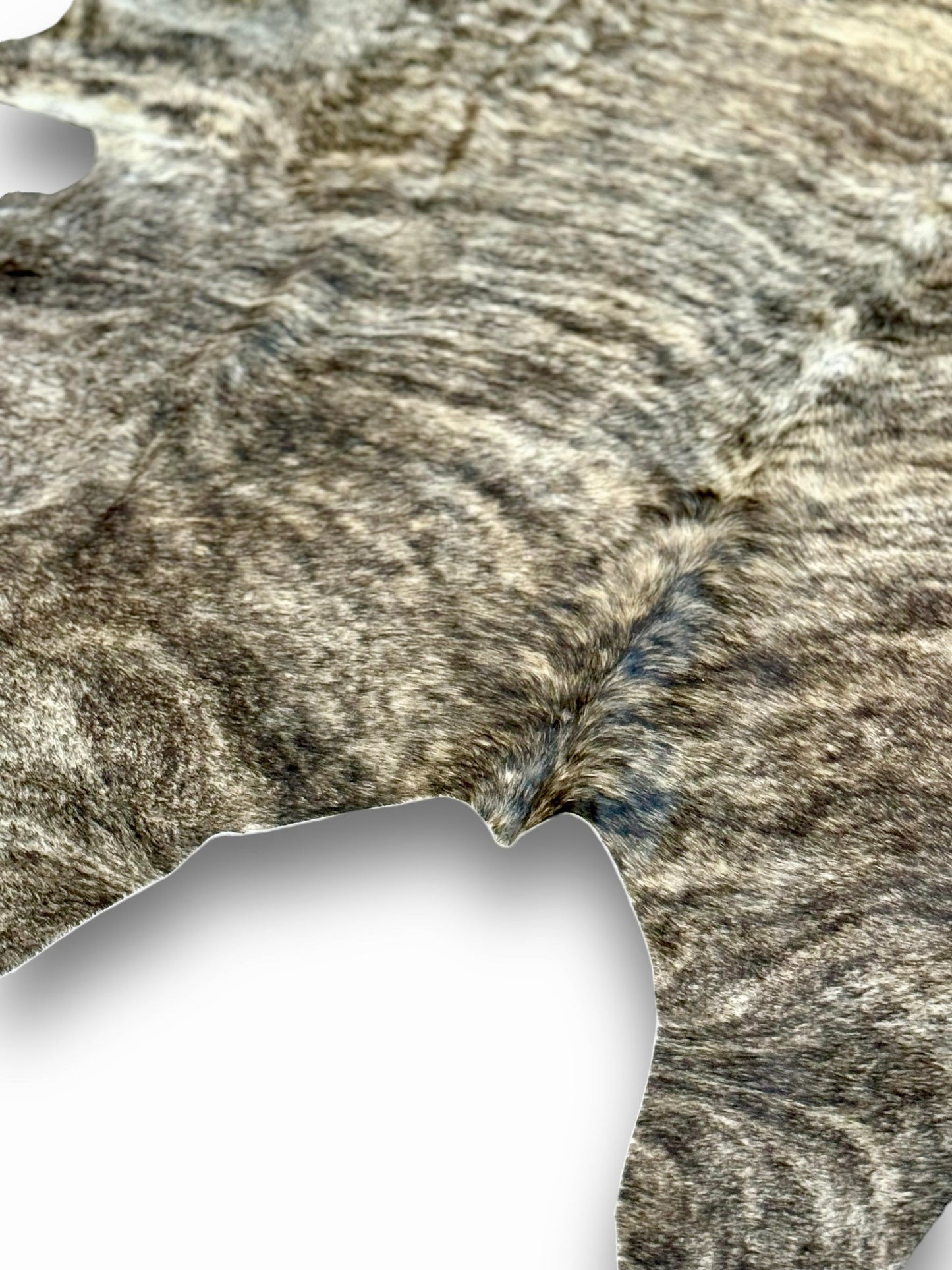 Exotic Grey Brindle Tri-Color - Exact Cowhide - EX5