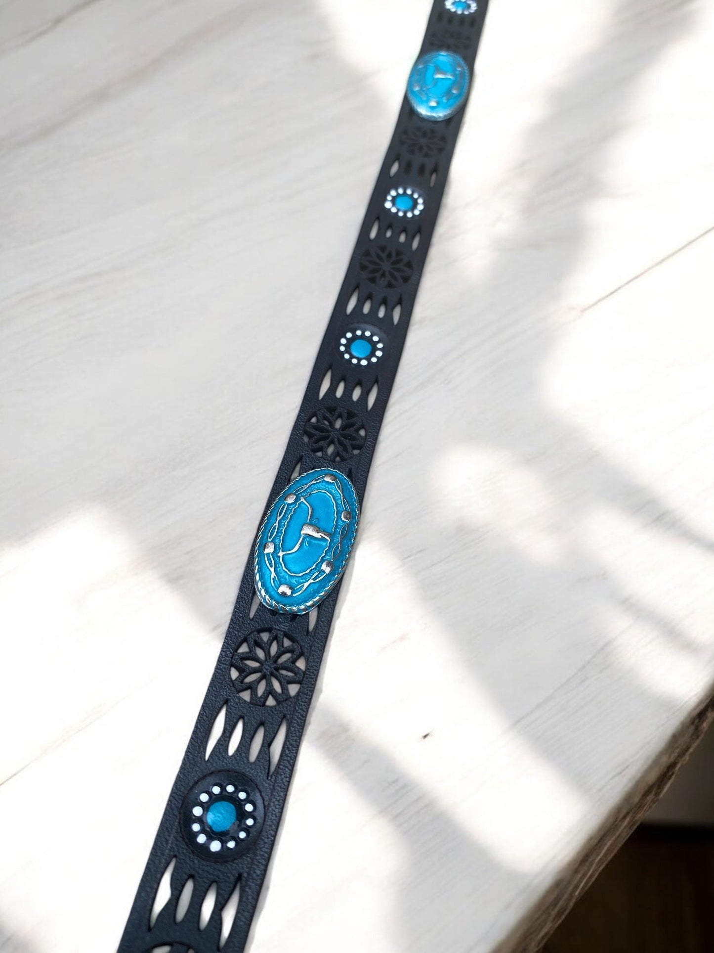Western Hat Band Highland Turquoise Stone