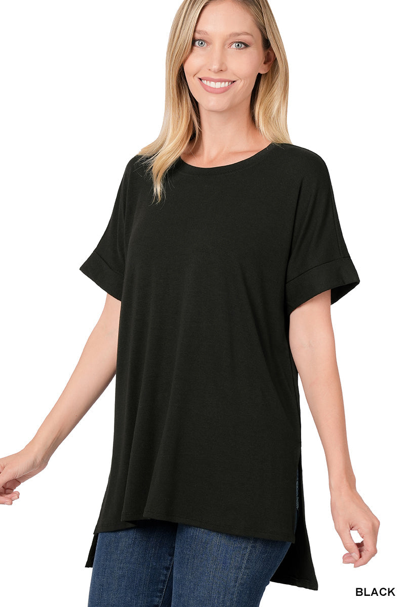 Mya Hem Top // Black