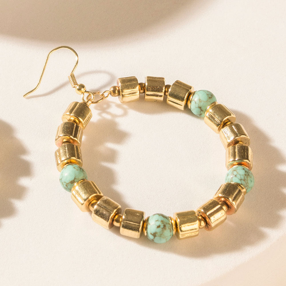 Myra Goldrush Glow Earrings in Sunfire Teal
