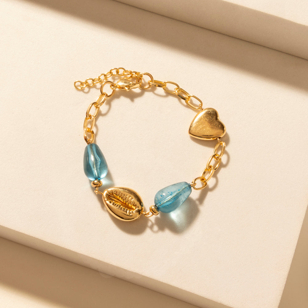 Myra Gilded Lasso Stack Bracelet in Arena Blue