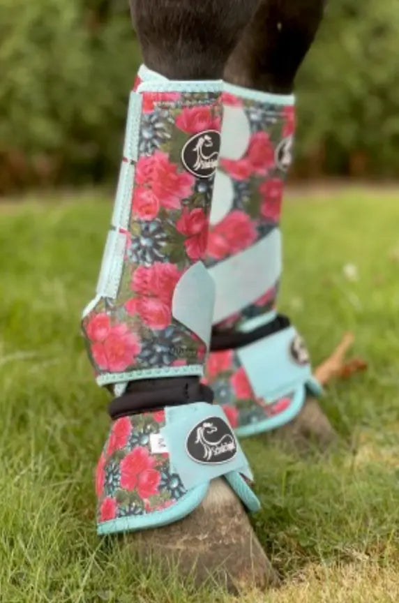 Turquoise Floral AirFlow Sports Boots- 2 Pack