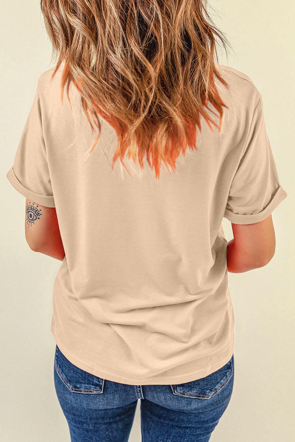 Sequin embellished short sleeve tee