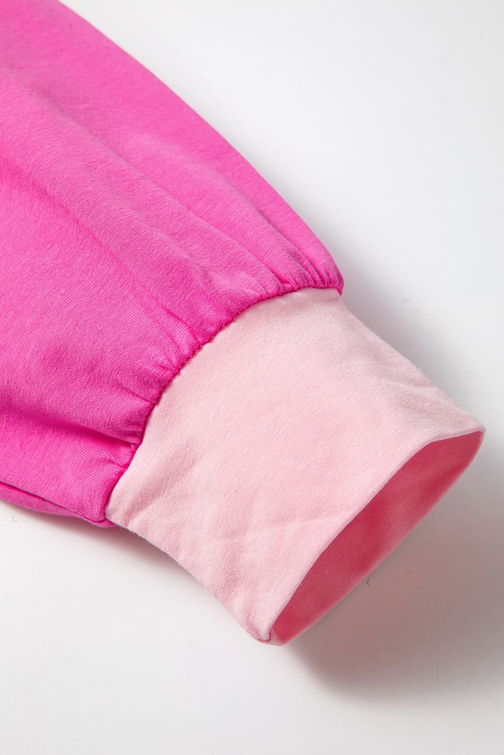 Trendy pink plus size long sleeve top