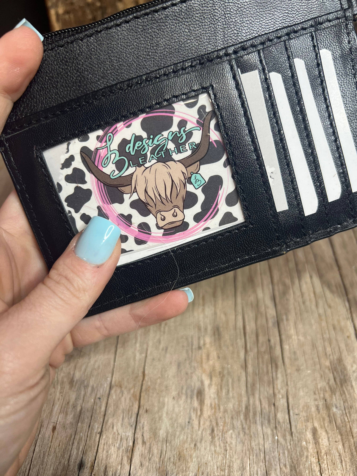 Lighting Bolt Pink Checkers Mini Wallet
