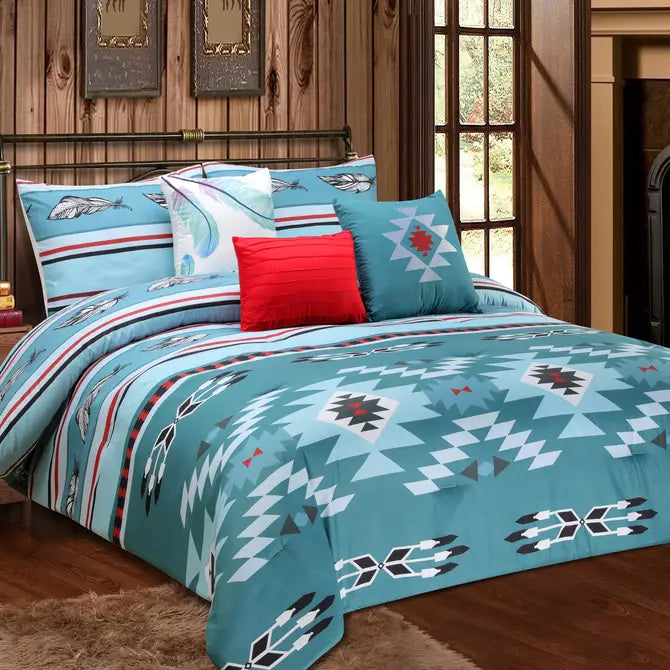 Turquoise Southwest 6pc comforter Set