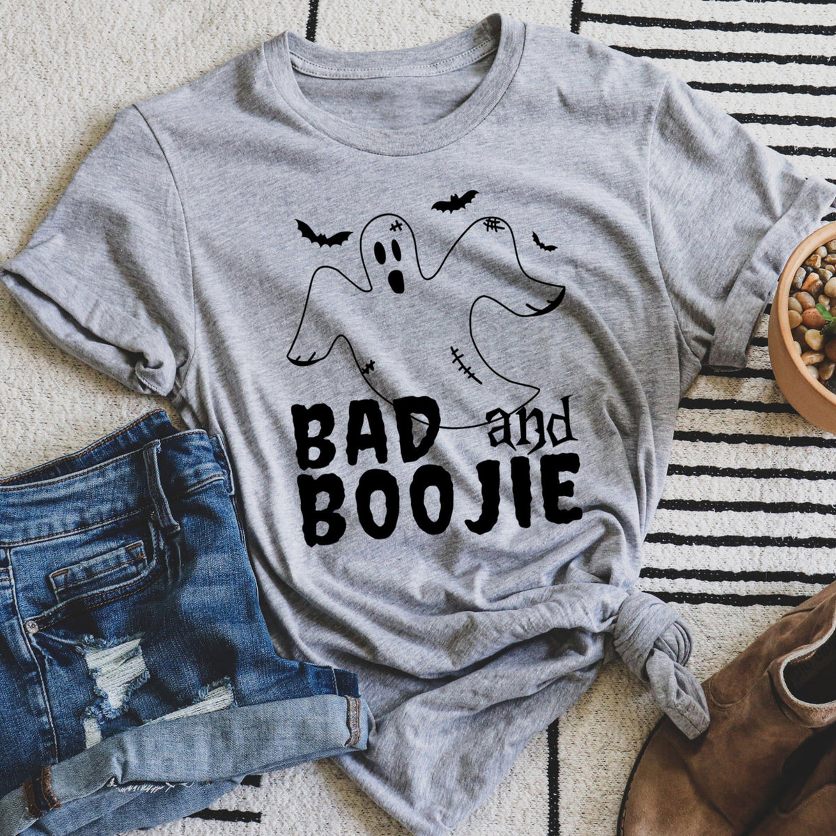Funny Halloween Ghost Graphic Tee – Bad and Boojie
