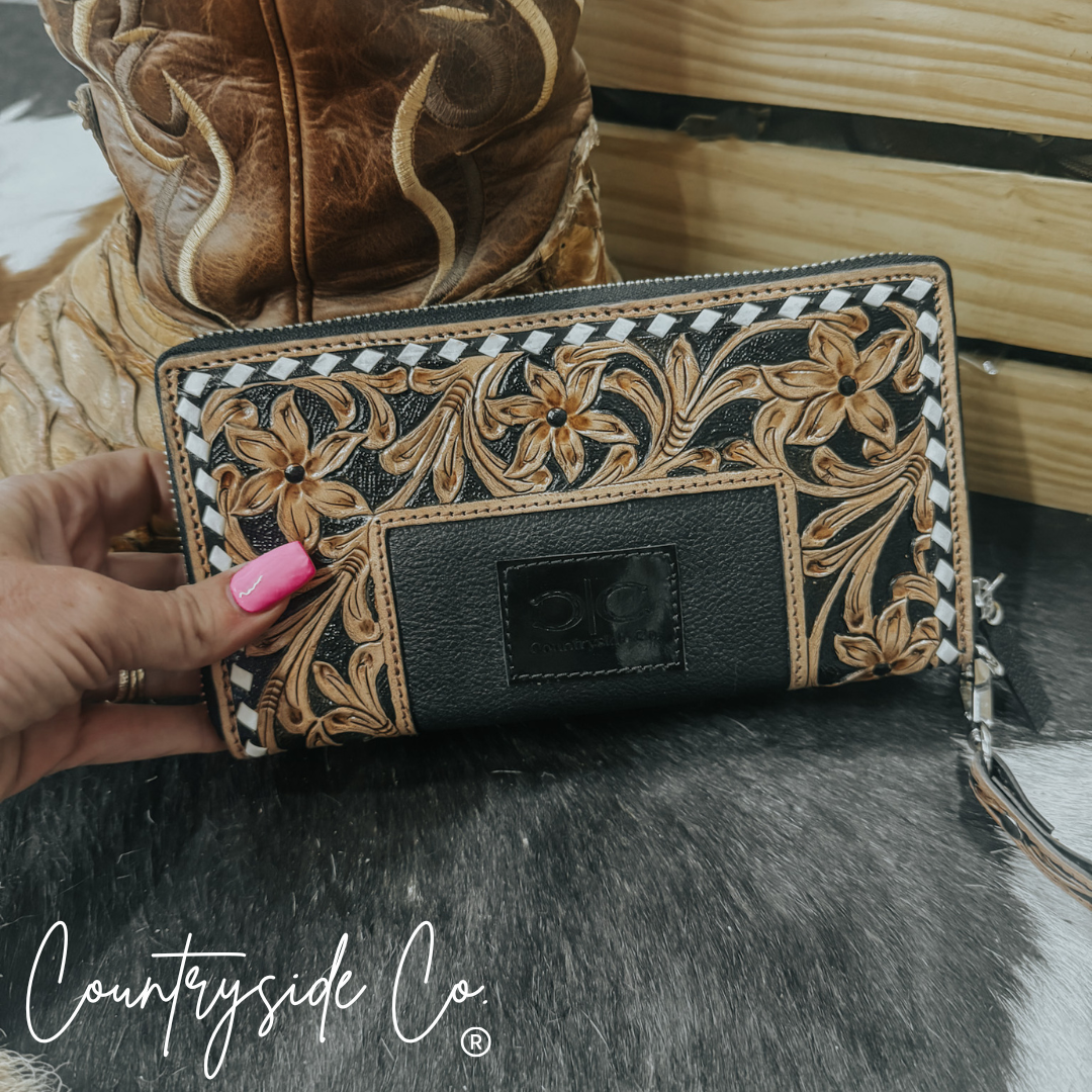 Bridle Belle Tooled Leather Wallet