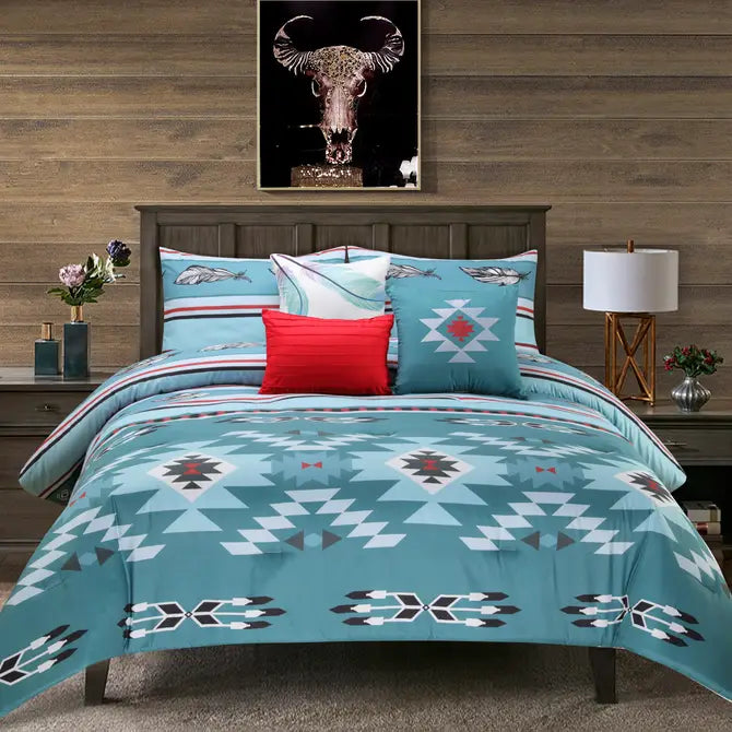 Turquoise Southwest 6pc comforter Set