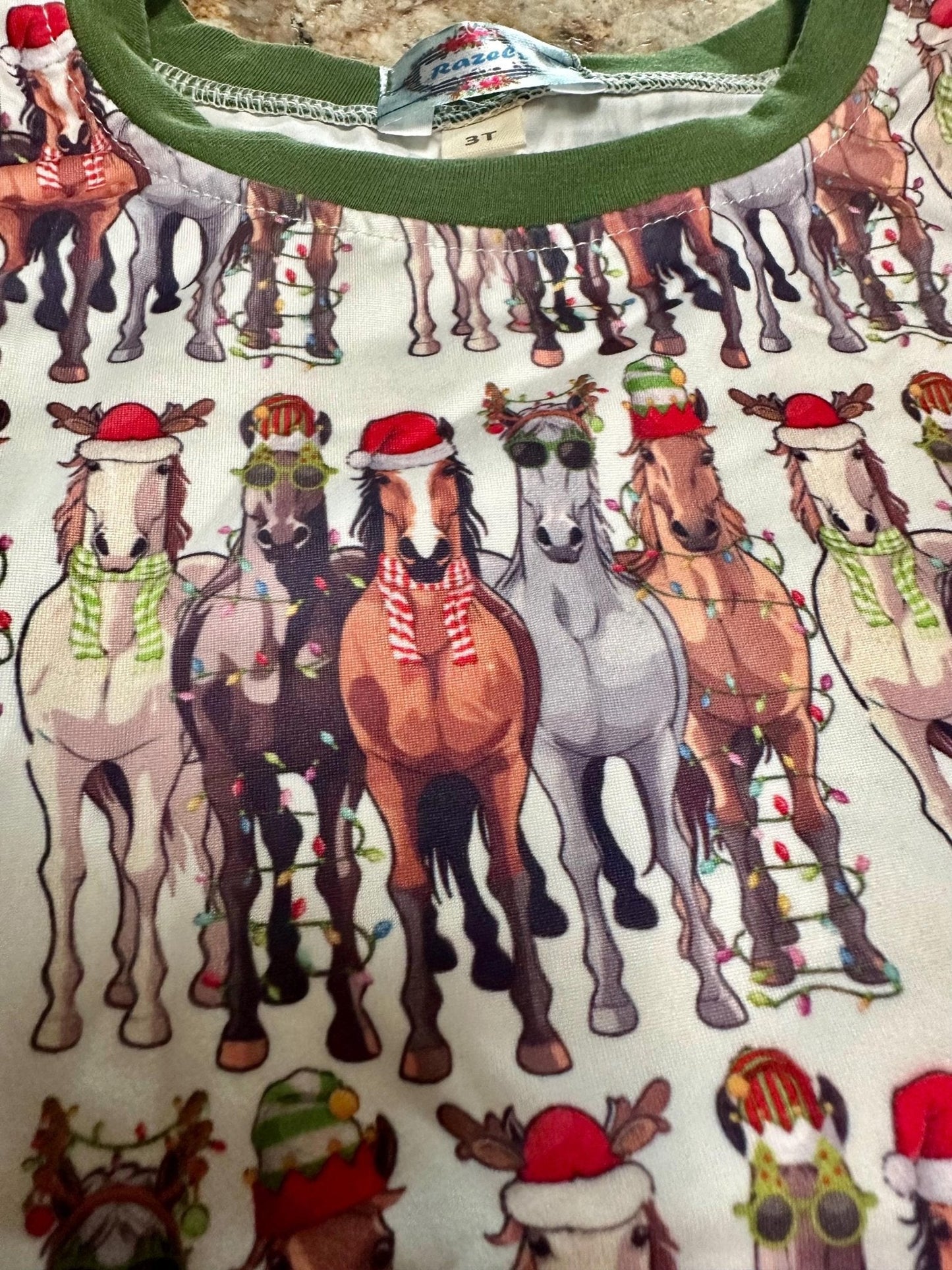 Christmas Horse Pajamas | Holiday Horse | Matching Family Christmas Pajamas, HORSE PAJAMAS