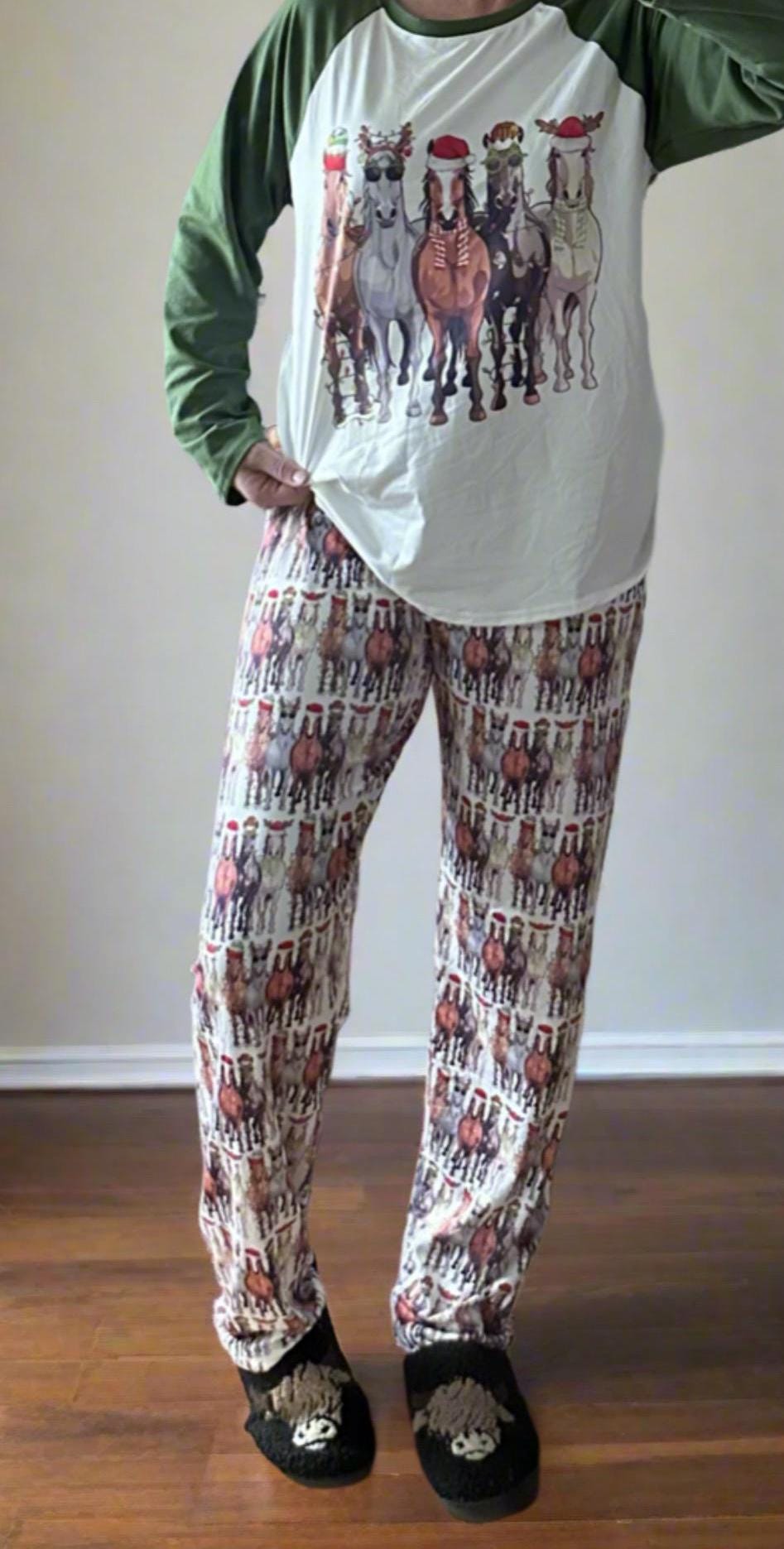 Christmas Horse Pajamas | Holiday Horse | Matching Family Christmas Pajamas, HORSE PAJAMAS