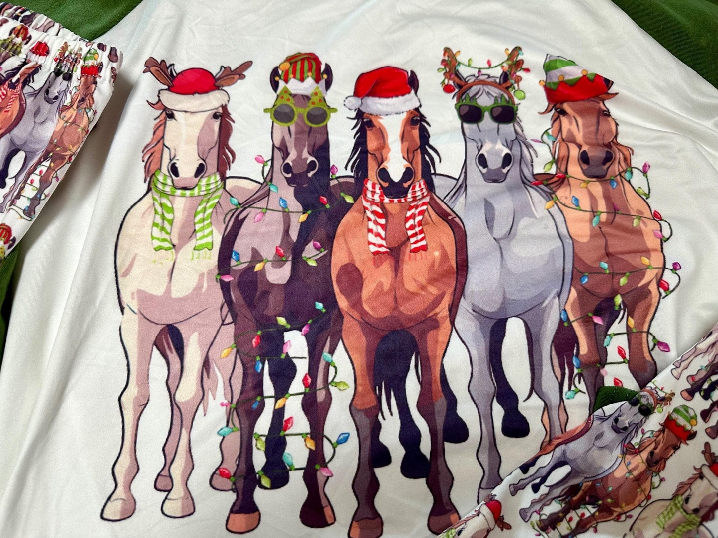 Christmas Horse Pajamas | Holiday Horse | Matching Family Christmas Pajamas, HORSE PAJAMAS