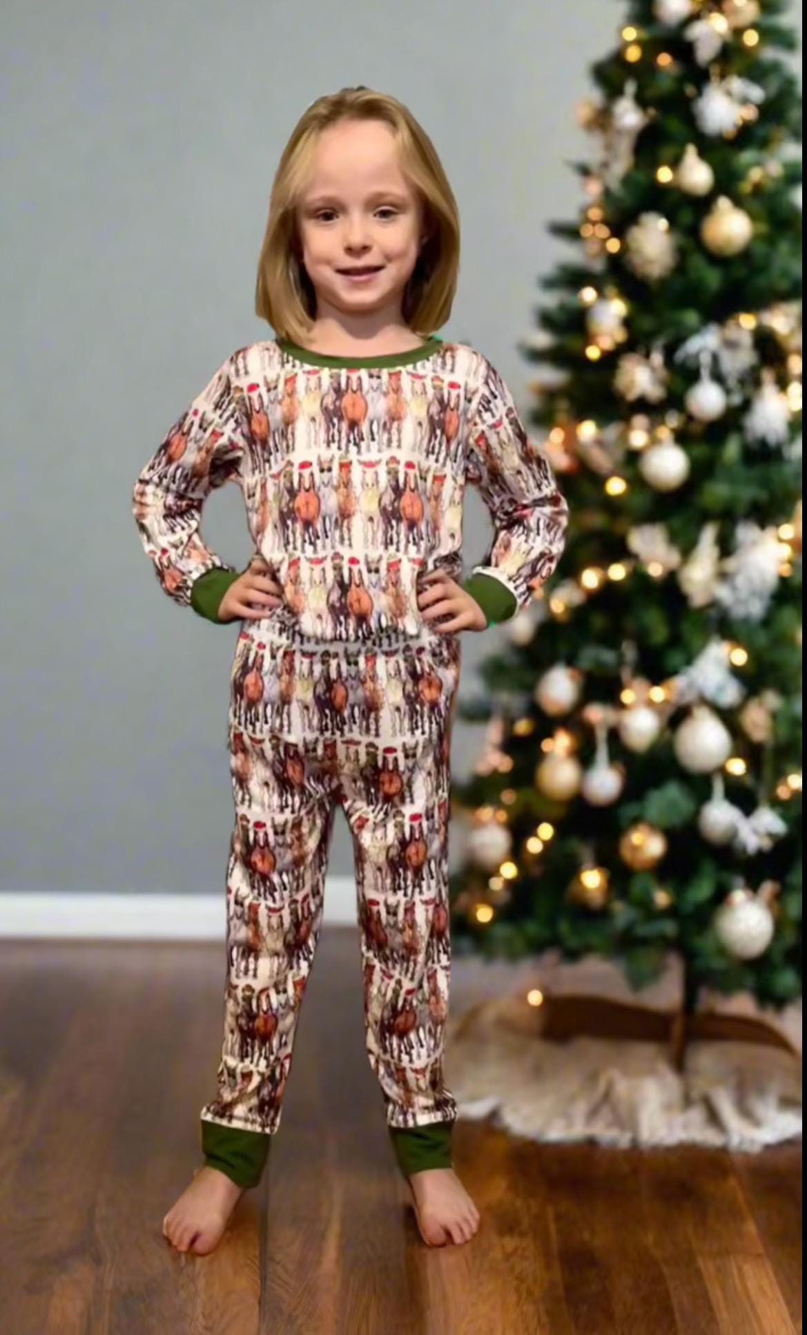 Christmas Horse Pajamas | Holiday Horse | Matching Family Christmas Pajamas, HORSE PAJAMAS