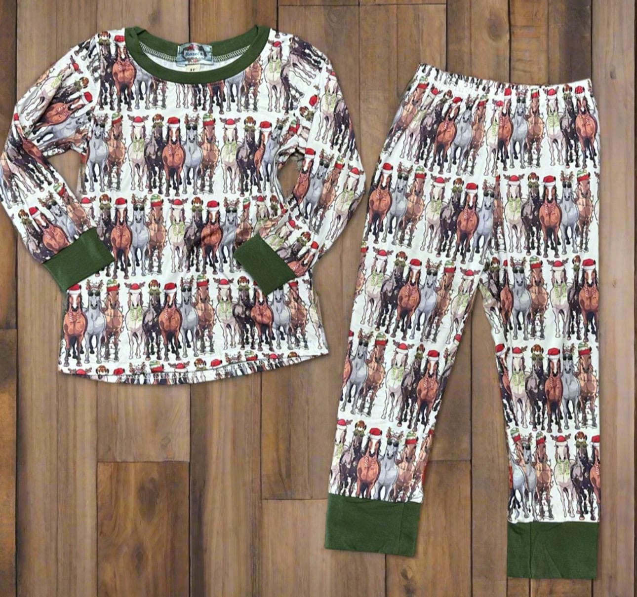 Christmas Horse Pajamas | Holiday Horse | Matching Family Christmas Pajamas, HORSE PAJAMAS