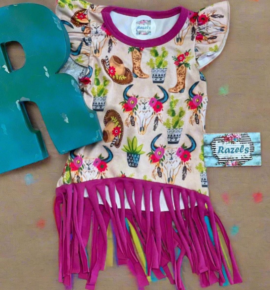 Cowgirl Fringe Dress, Girls Tunic Dress