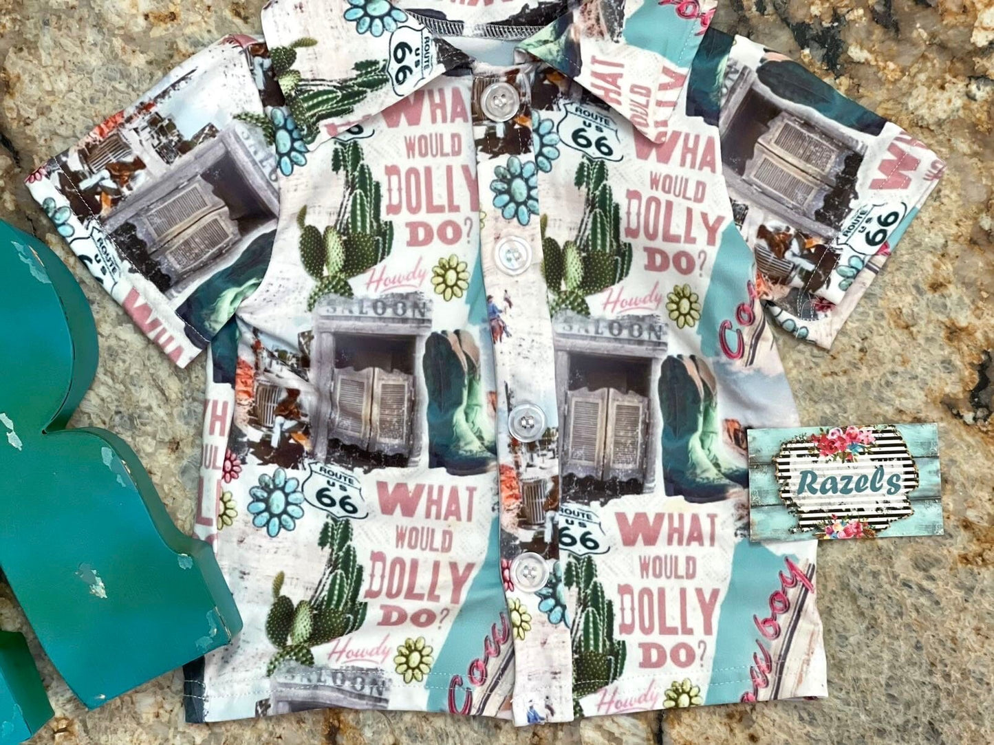 COWGIRL Shirt DOLLY Parton Button Up Shirt What Would Dolly Do Shirt and Bodysuit Girls Fringe Bodysuit Western Shirt for Girls