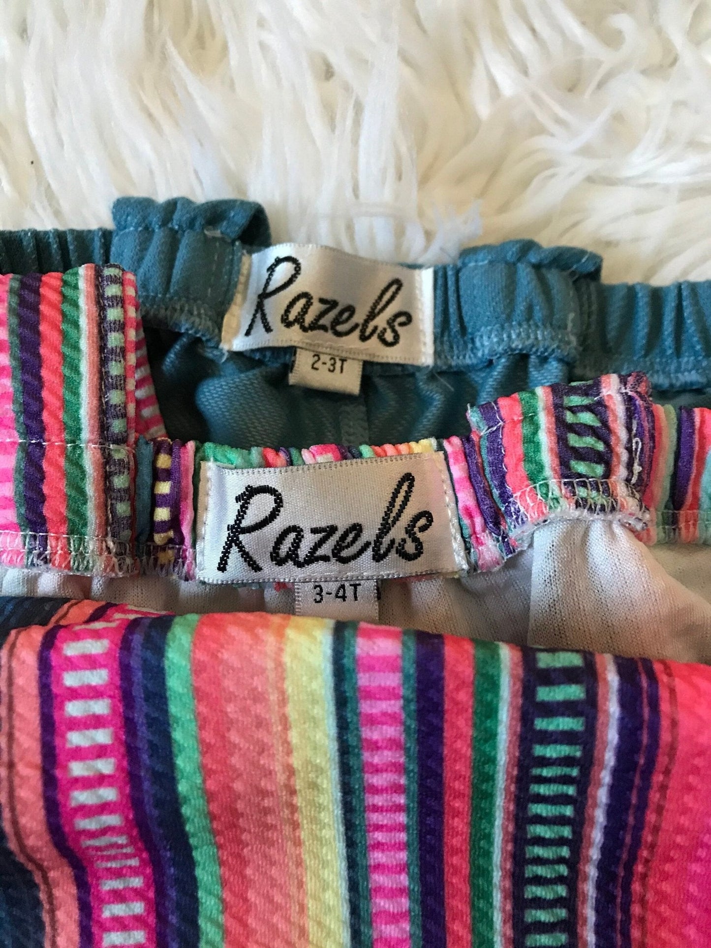 Toddler Girls Serape, Denim Jumpsuit - Serape Stripe Overalls