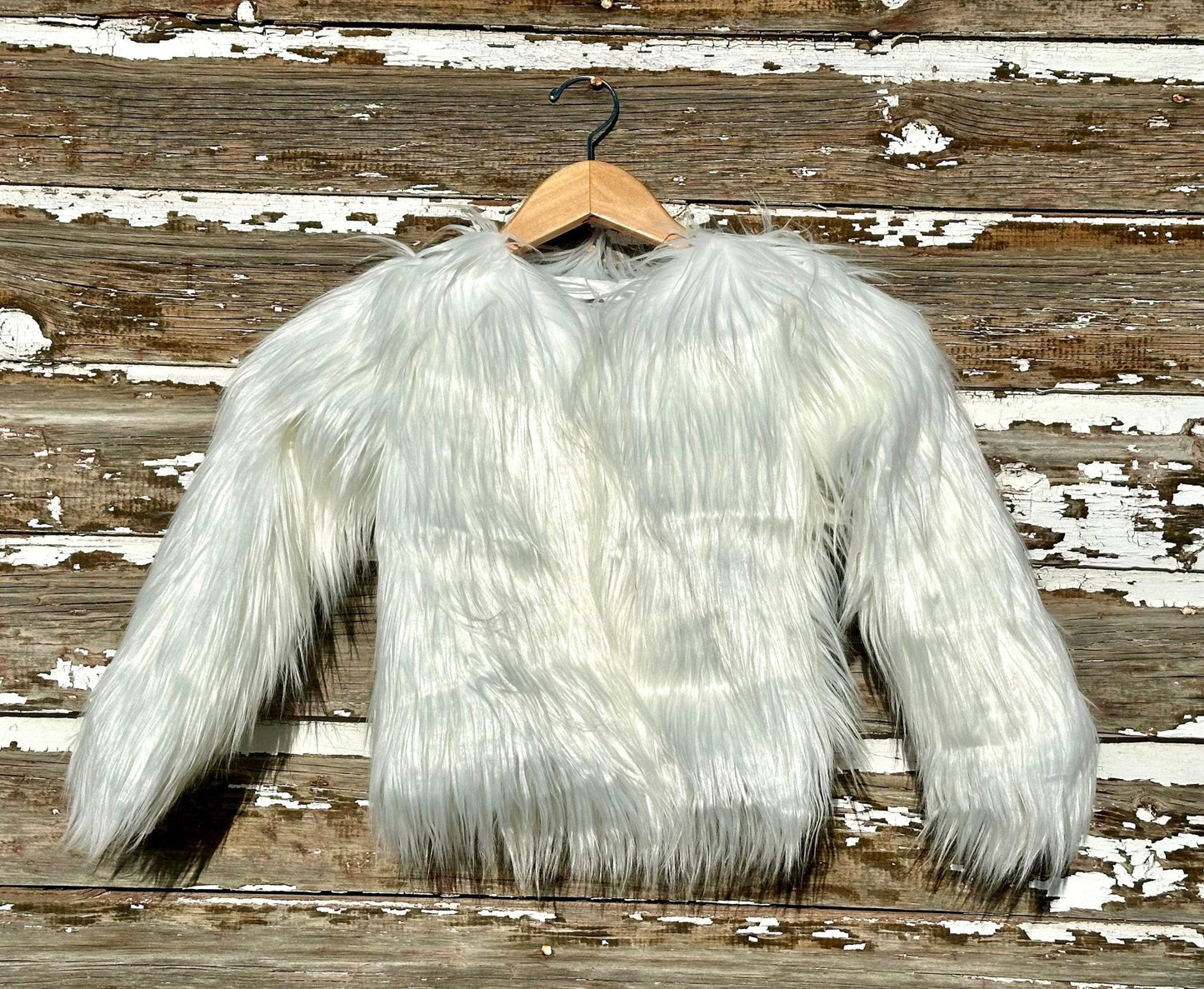 Girls' Shaggy Fur Coat – Faux Fur Dress Coat | Stylish Fur Jacket for Special Occasions