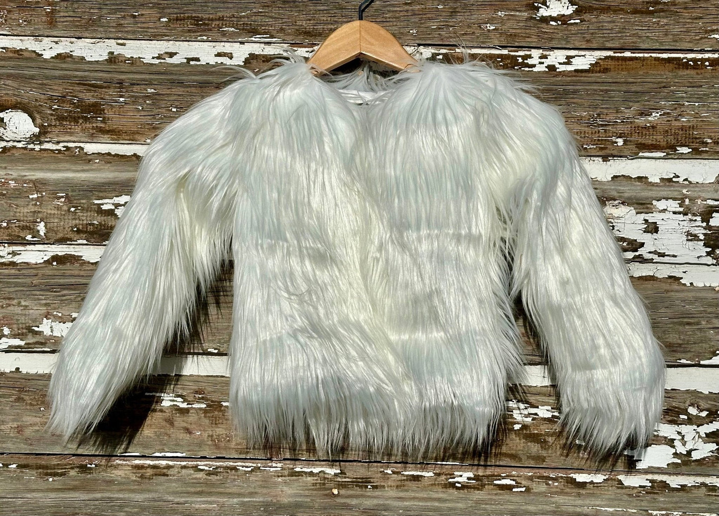 Girls' Shaggy Fur Coat – Faux Fur Dress Coat | Stylish Fur Jacket for Special Occasions
