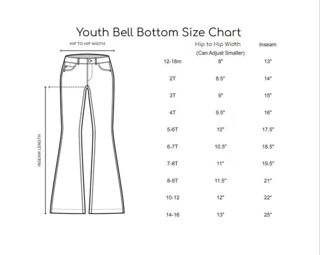 Girls' Striped Bell Bottom Jeans | Stretchy, Frayed Bell Jeans for Girls