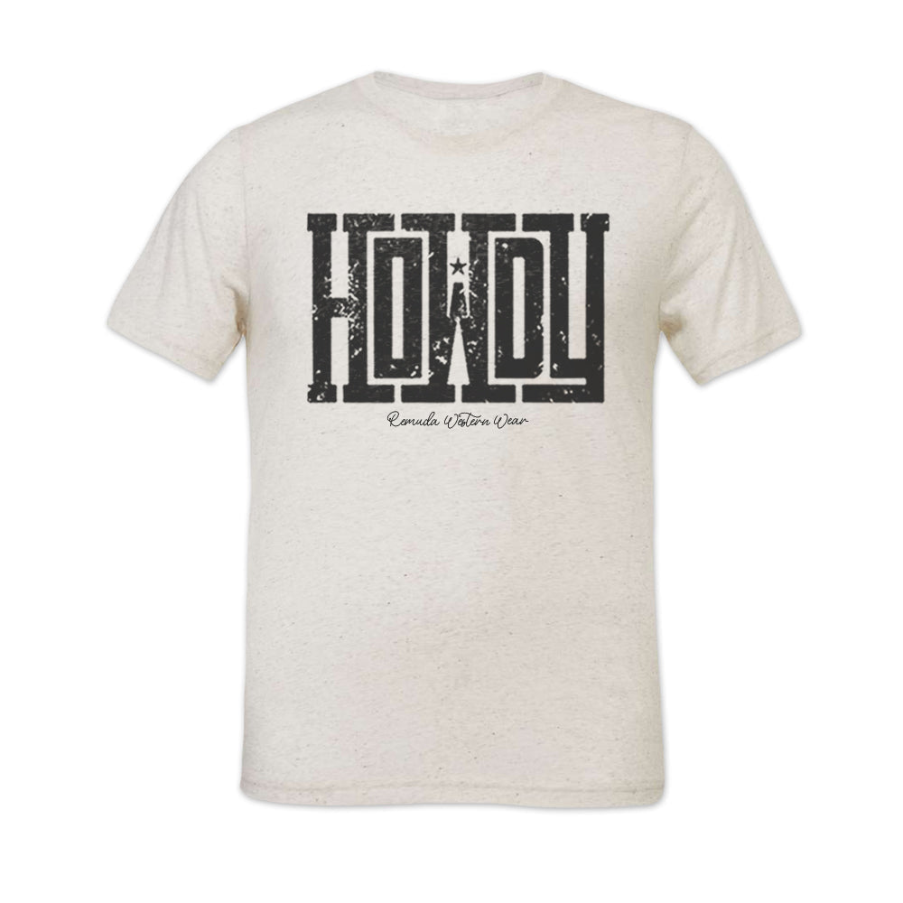 Howdy - Adult Unisex Western Tee T-Shirt - Color Group 1