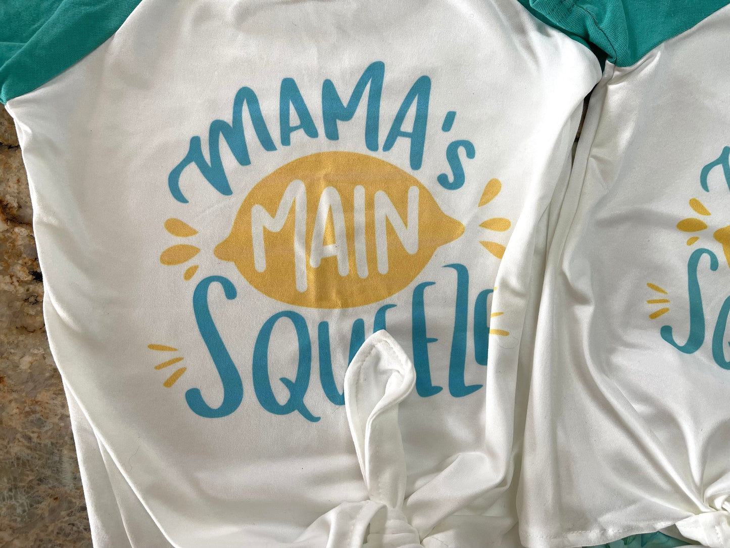 Mama's Main Squeeze BELL BOTTOM OUTFIT, Lemon Flare Pants & Mama T-Shirt,