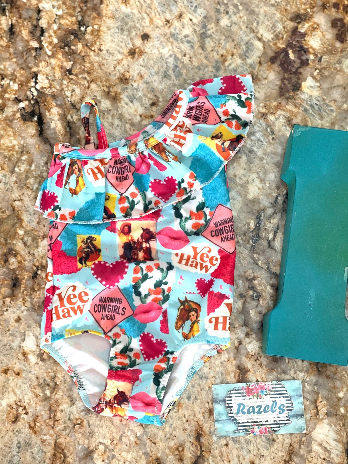 Cowgirl Bathing Suit, Western One Piece Swimsuit