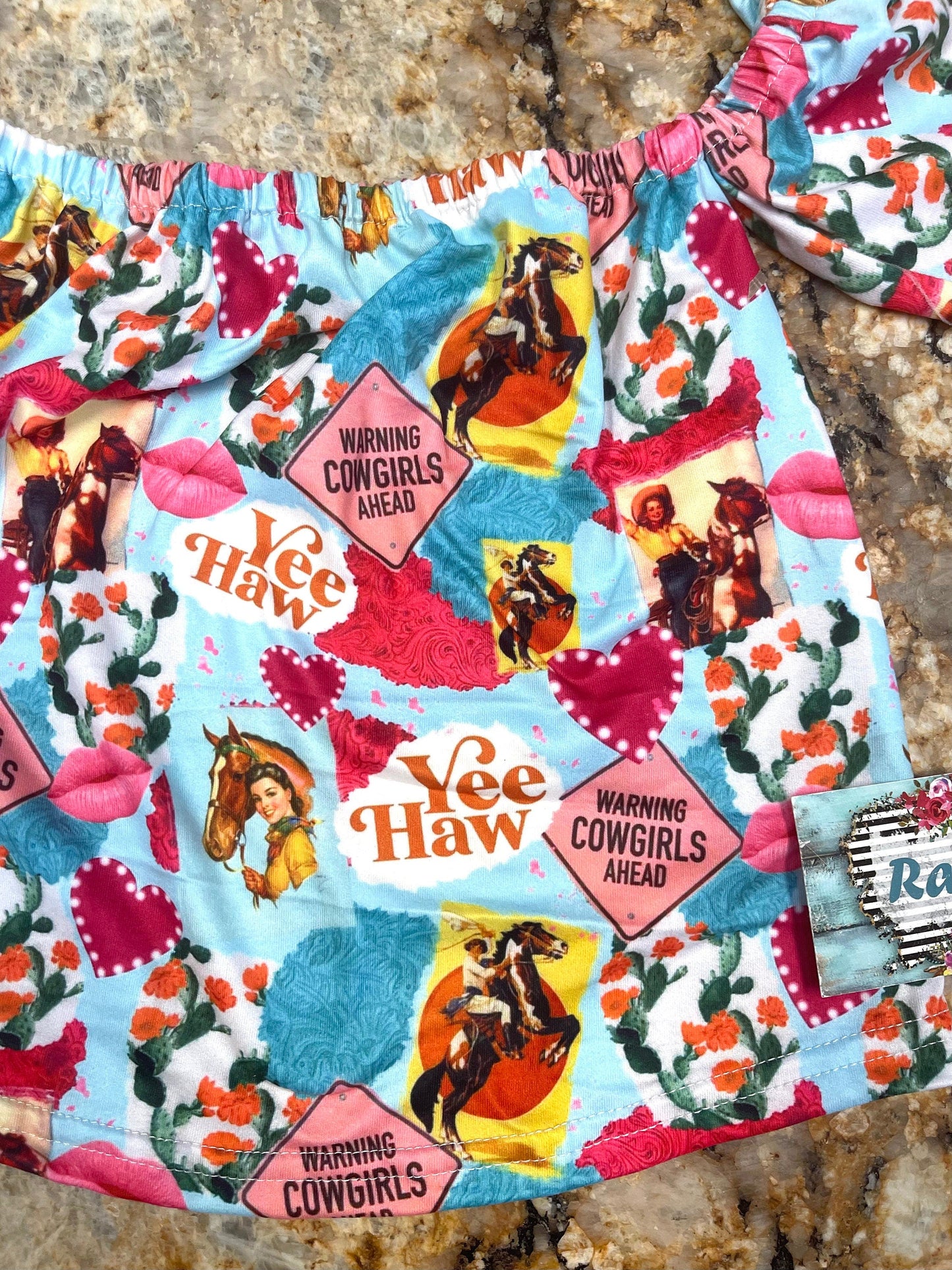 Girls Summer Cowgirl Shirt, Yeehaw Shirt