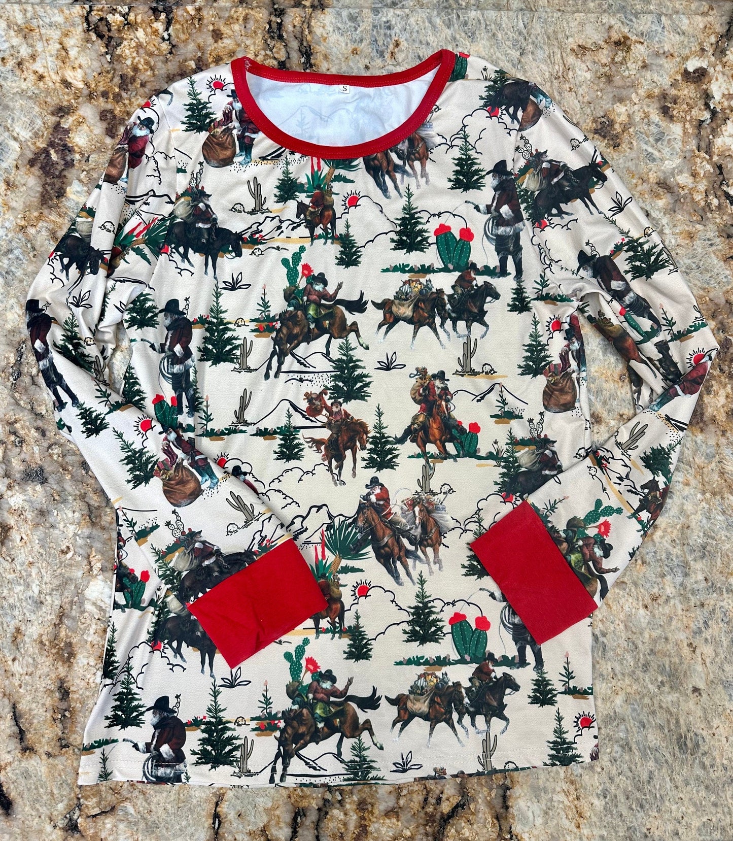 Original Cowboy Christmas Pajamas | Western Family Matching PJs | Adult Cowboy Santa Christmas Pajamas | Holiday Family Sleepwear