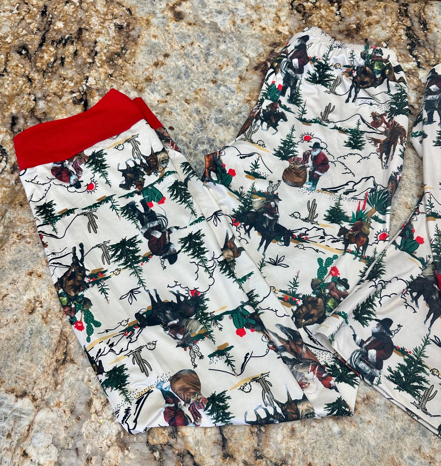 Original Cowboy Christmas Pajamas | Western Family Matching PJs | Adult Cowboy Santa Christmas Pajamas | Holiday Family Sleepwear