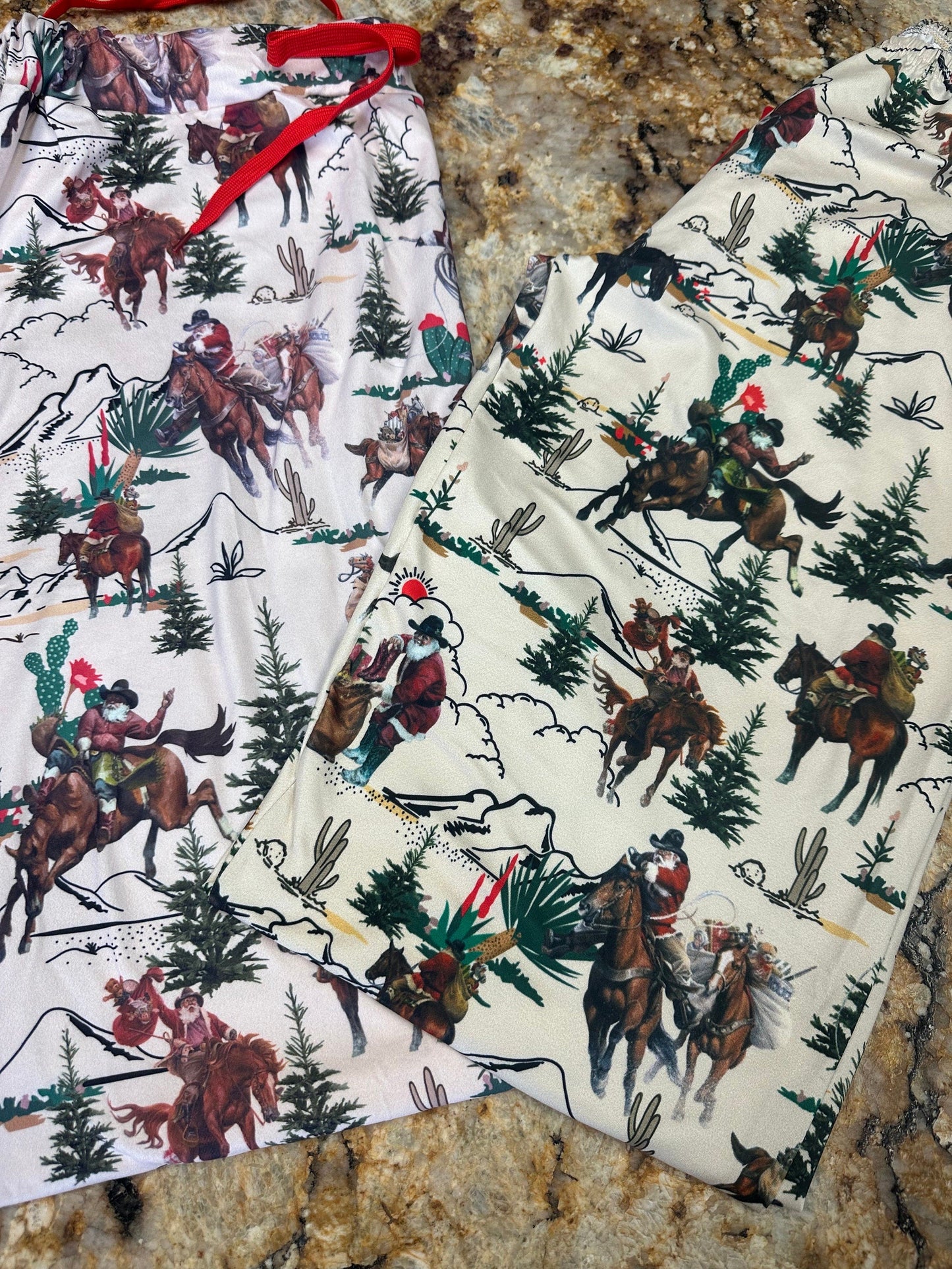 Original Cowboy Christmas Pajamas | Western Family Matching PJs | Adult Cowboy Santa Christmas Pajamas | Holiday Family Sleepwear