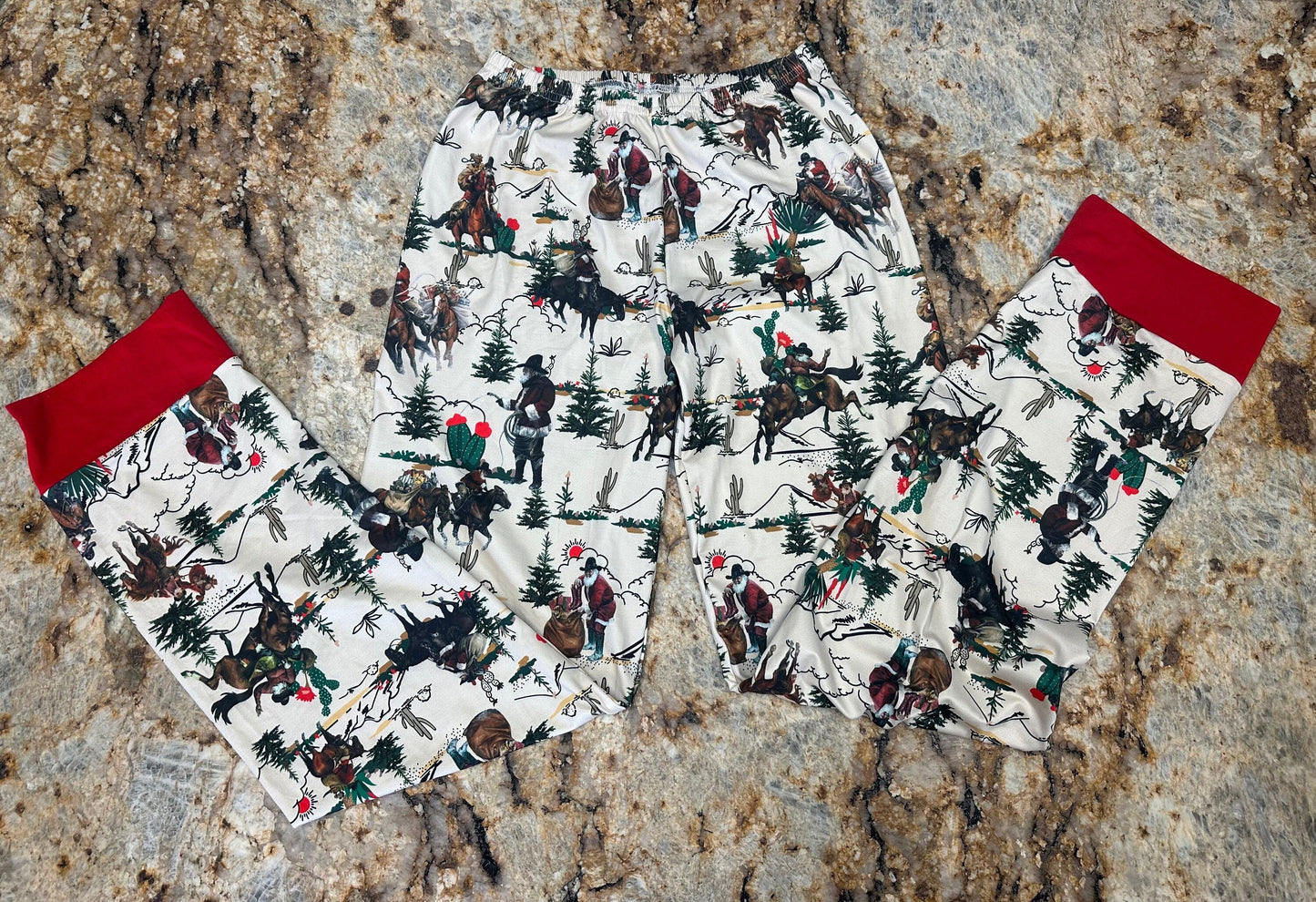 Original Cowboy Christmas Pajamas | Western Family Matching PJs | Adult Cowboy Santa Christmas Pajamas | Holiday Family Sleepwear
