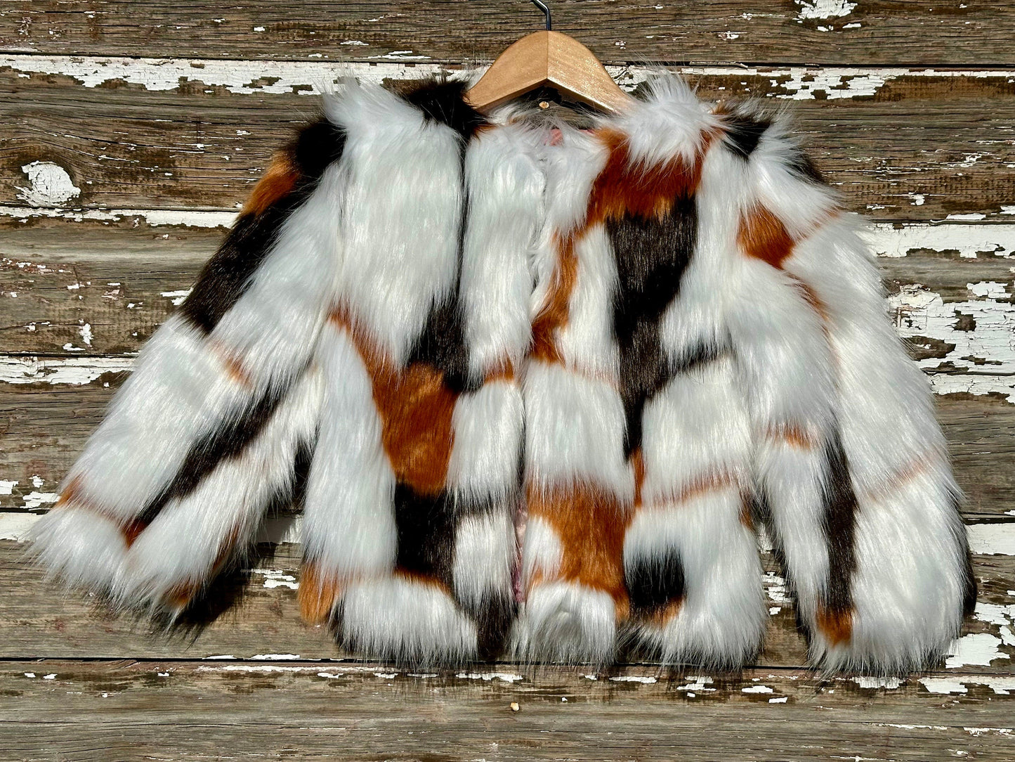Girls' Shaggy Fur Coat – Faux Fur Dress Coat | Stylish Fur Jacket for Special Occasions