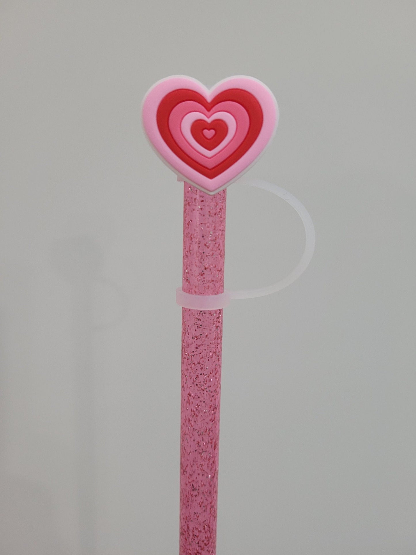 I Heart U 10MM Strawtopper