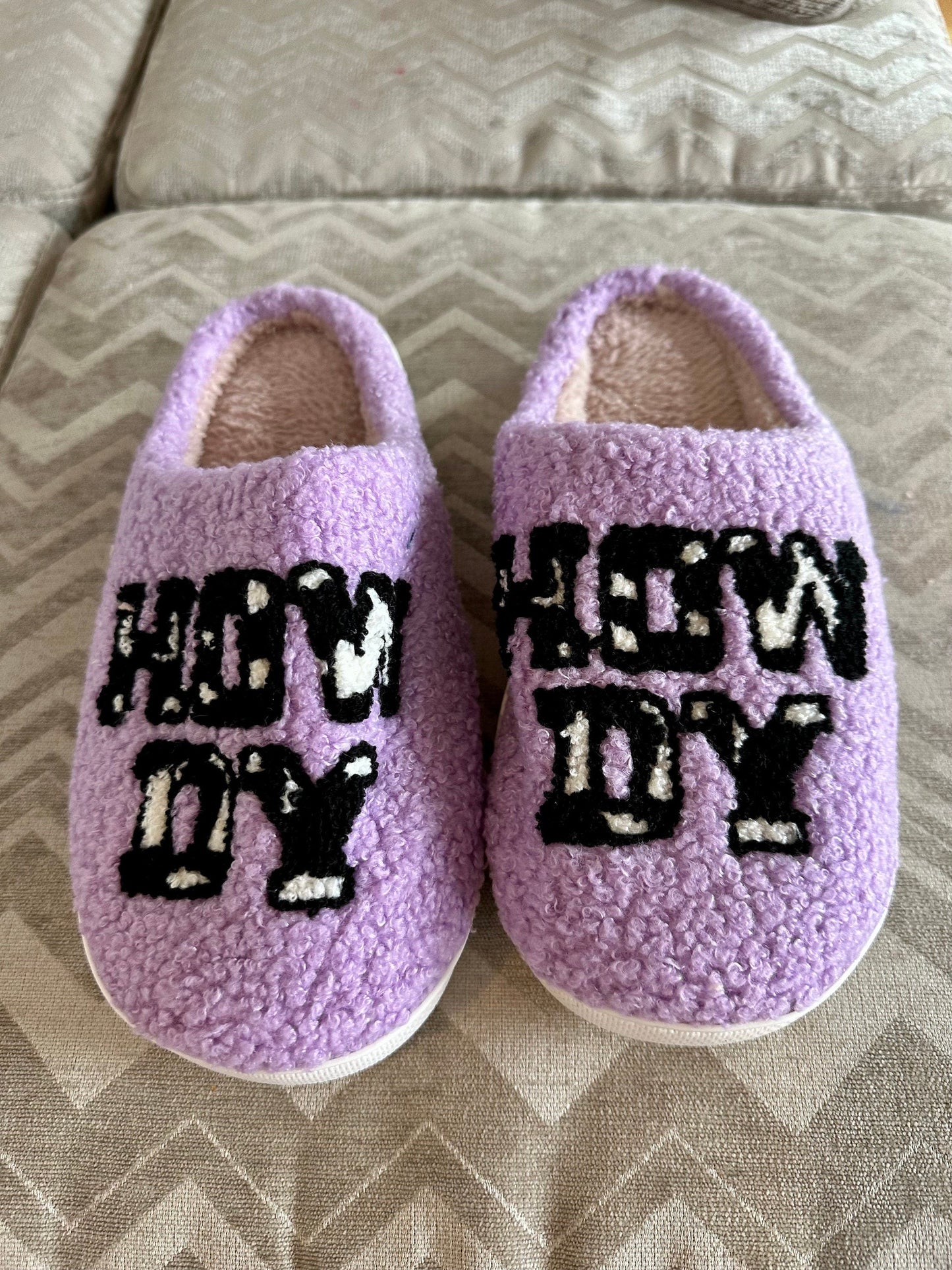 Howdy Cowgirl Slippers, Western Howdy Slippers