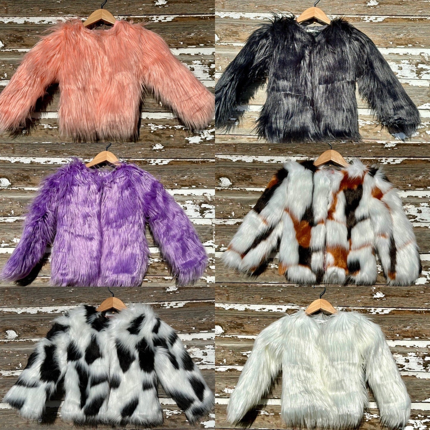 Girls' Shaggy Fur Coat – Faux Fur Dress Coat | Stylish Fur Jacket for Special Occasions