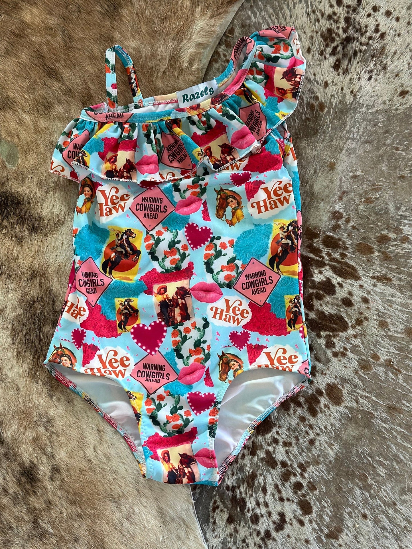 Cowgirl Bathing Suit, Western One Piece Swimsuit