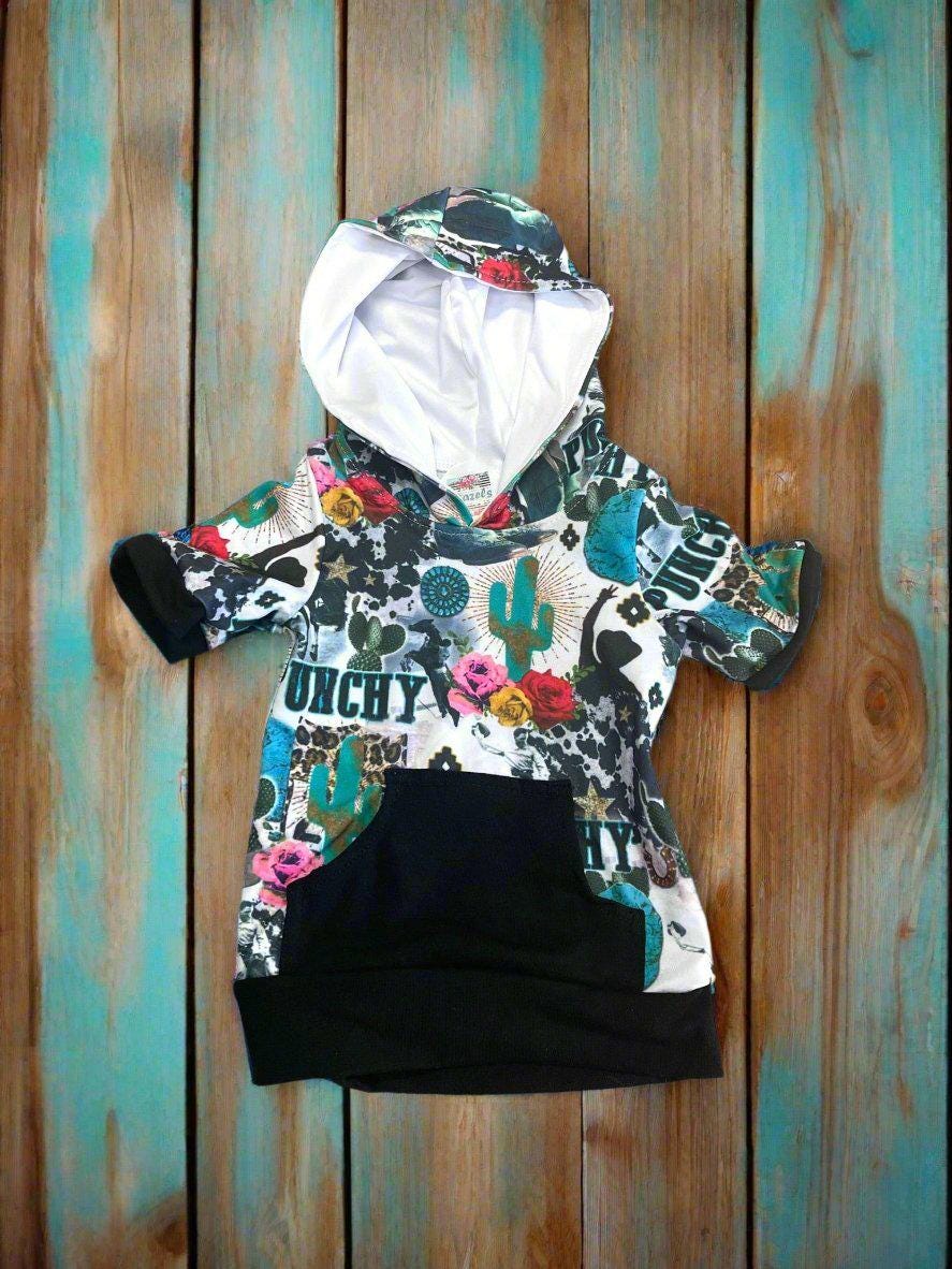 Punchy Western Cowgirl Outfit | Girls Western Hoodie and Jogger Set | Cowgirl Sweatsuit, Retro Cowboy Clothes