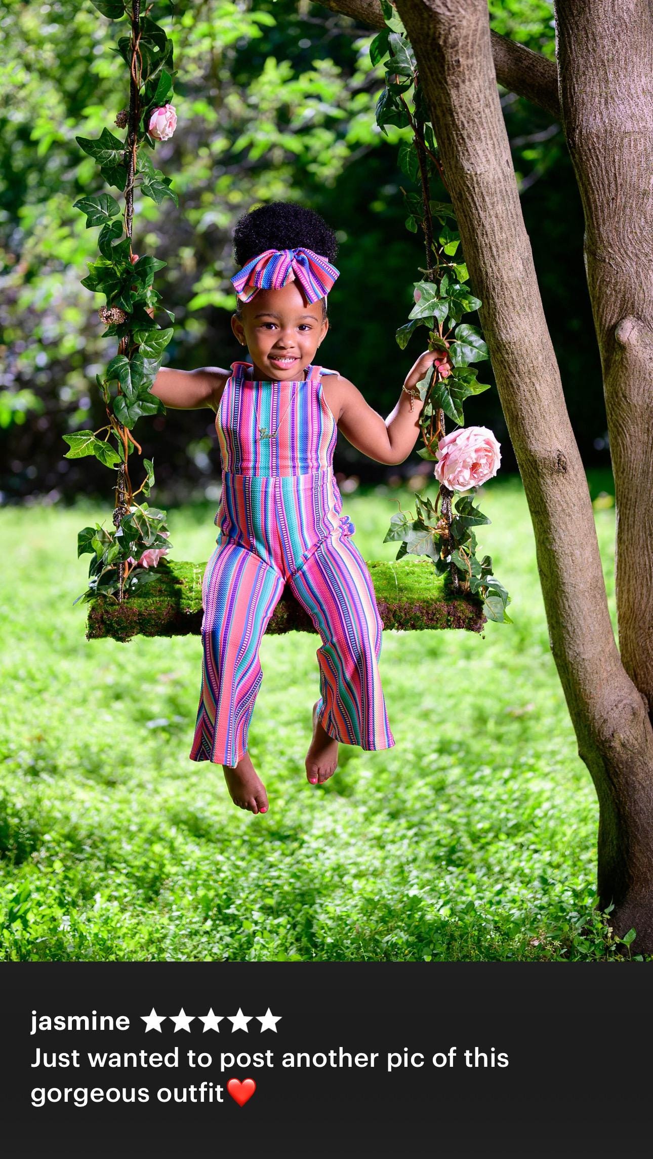 Toddler Girls Serape, Denim Jumpsuit - Serape Stripe Overalls