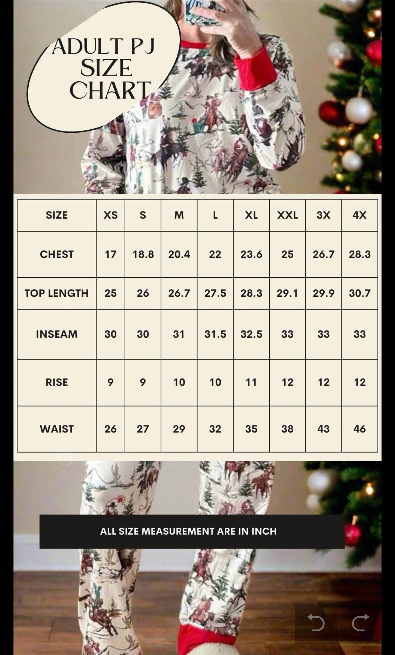 Cowboy Christmas Pajamas, COWBOY SANTA Christmas PAJAMAS