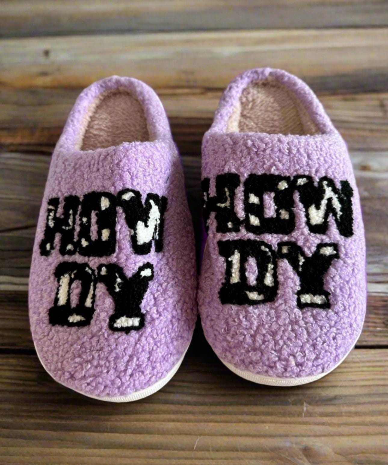 Howdy Cowgirl Slippers, Western Howdy Slippers