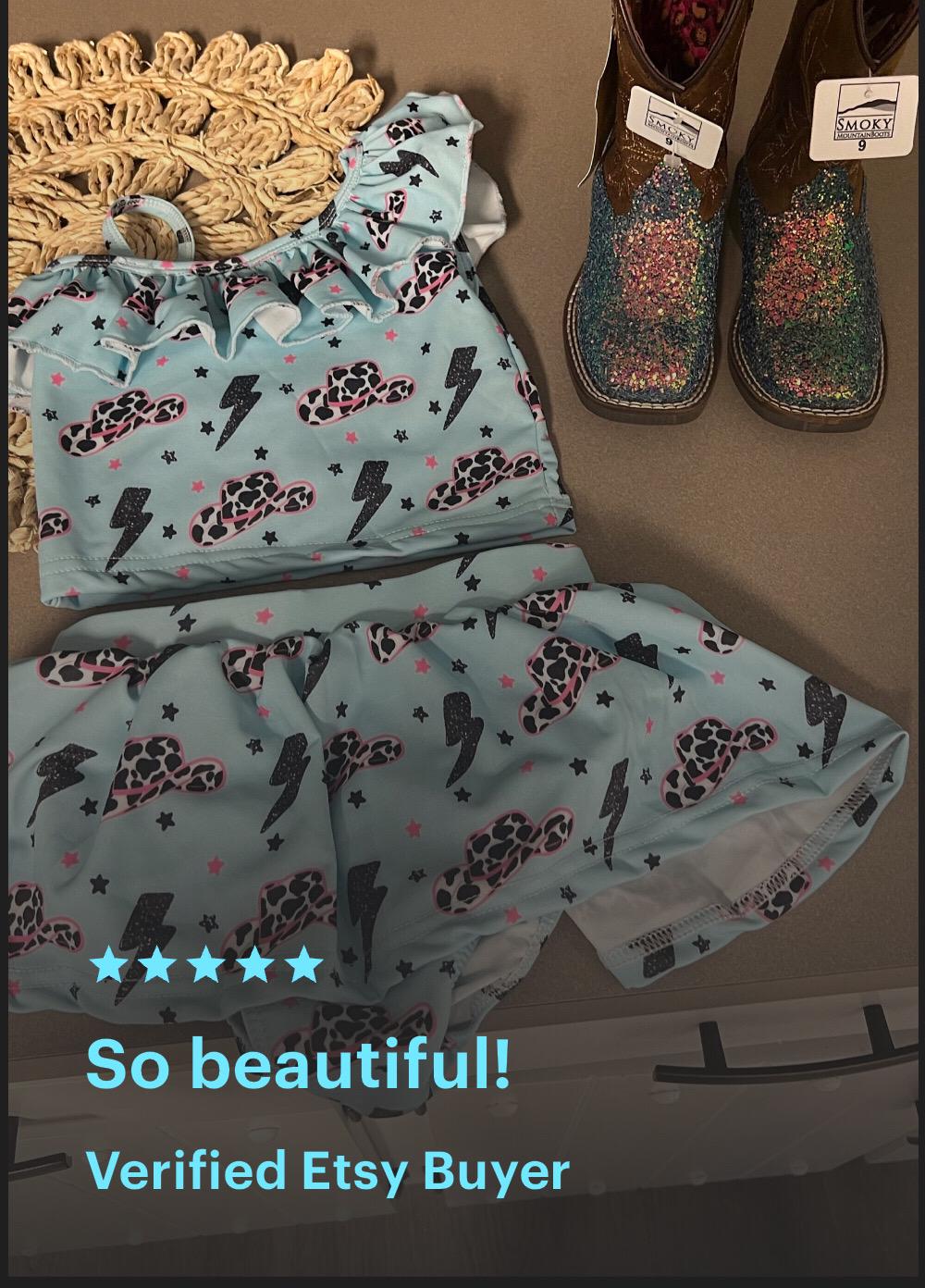 Western Tankini Swimsuit, Cowgirl Swimwear