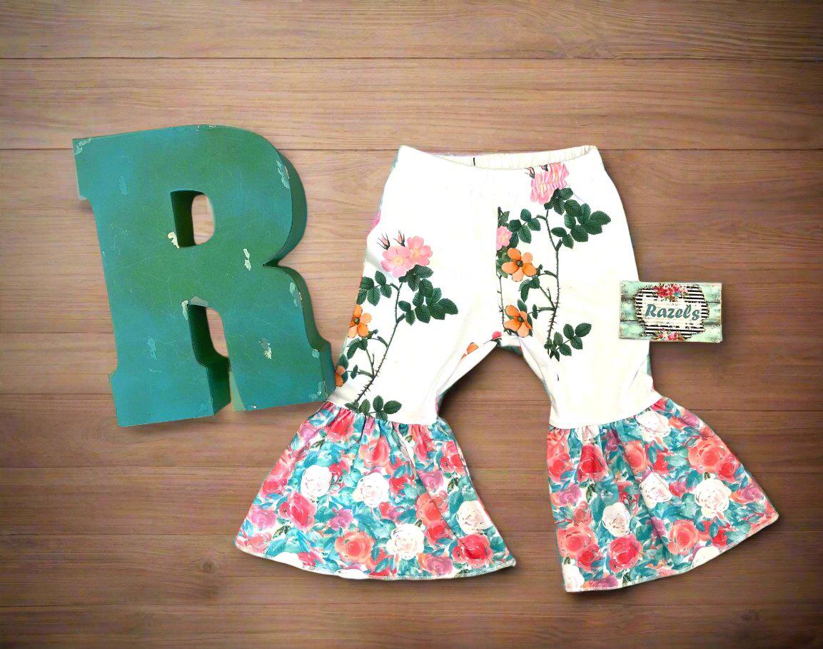 FLOWER PANTS, Girls Bell Bottoms