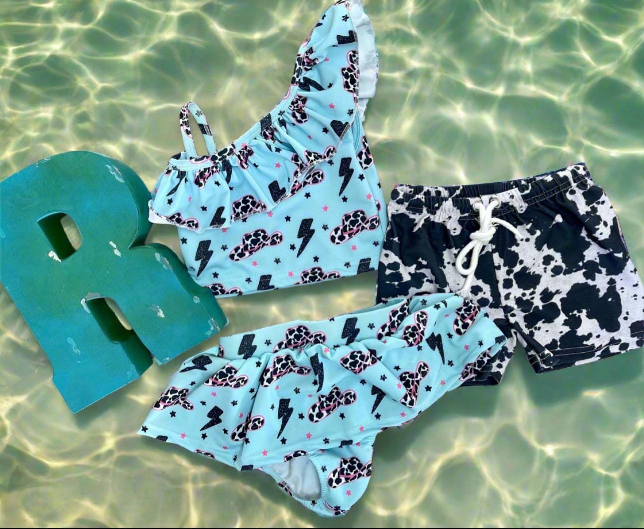 Western Tankini Swimsuit, Cowgirl Swimwear