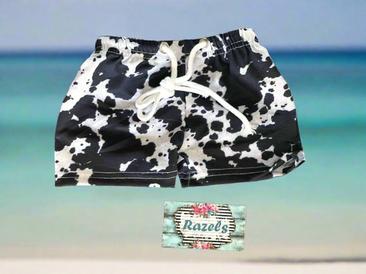 kids Serape and Cow Print Swimsuit, Mexican Swimsuits