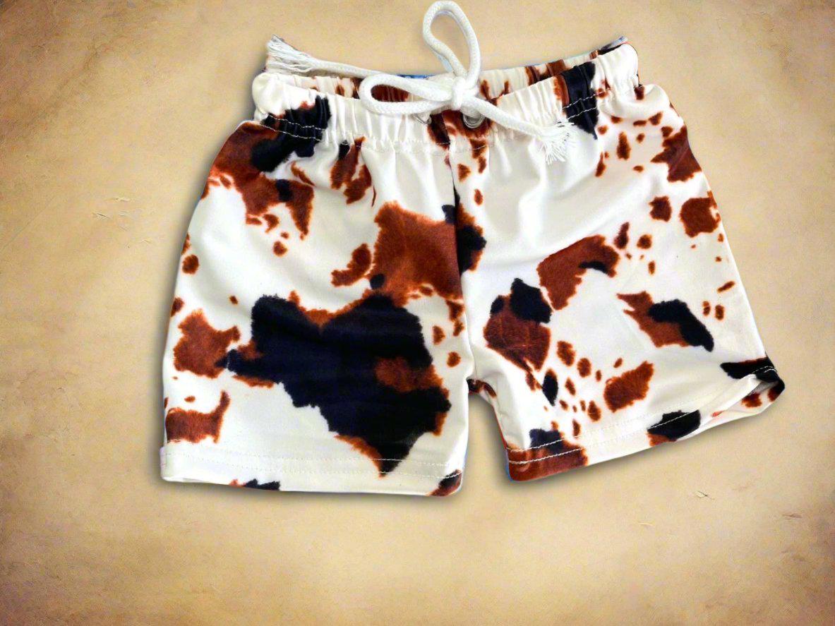 Cow print One-piece Swimsuits , Cow print Swim Shorts